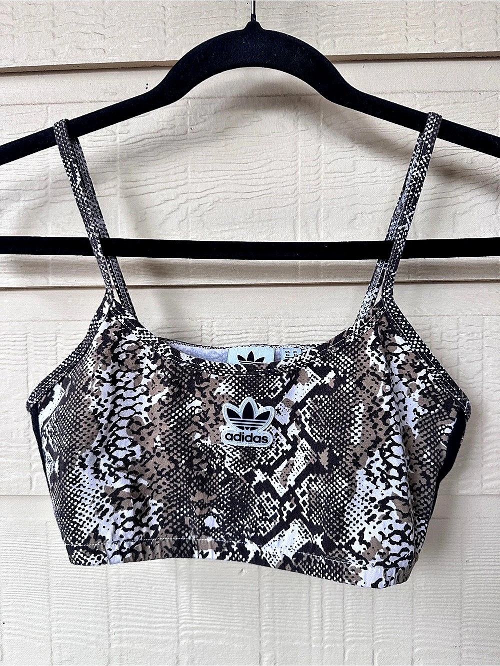 adidas Snakeskin Print Bralette Size Medium
